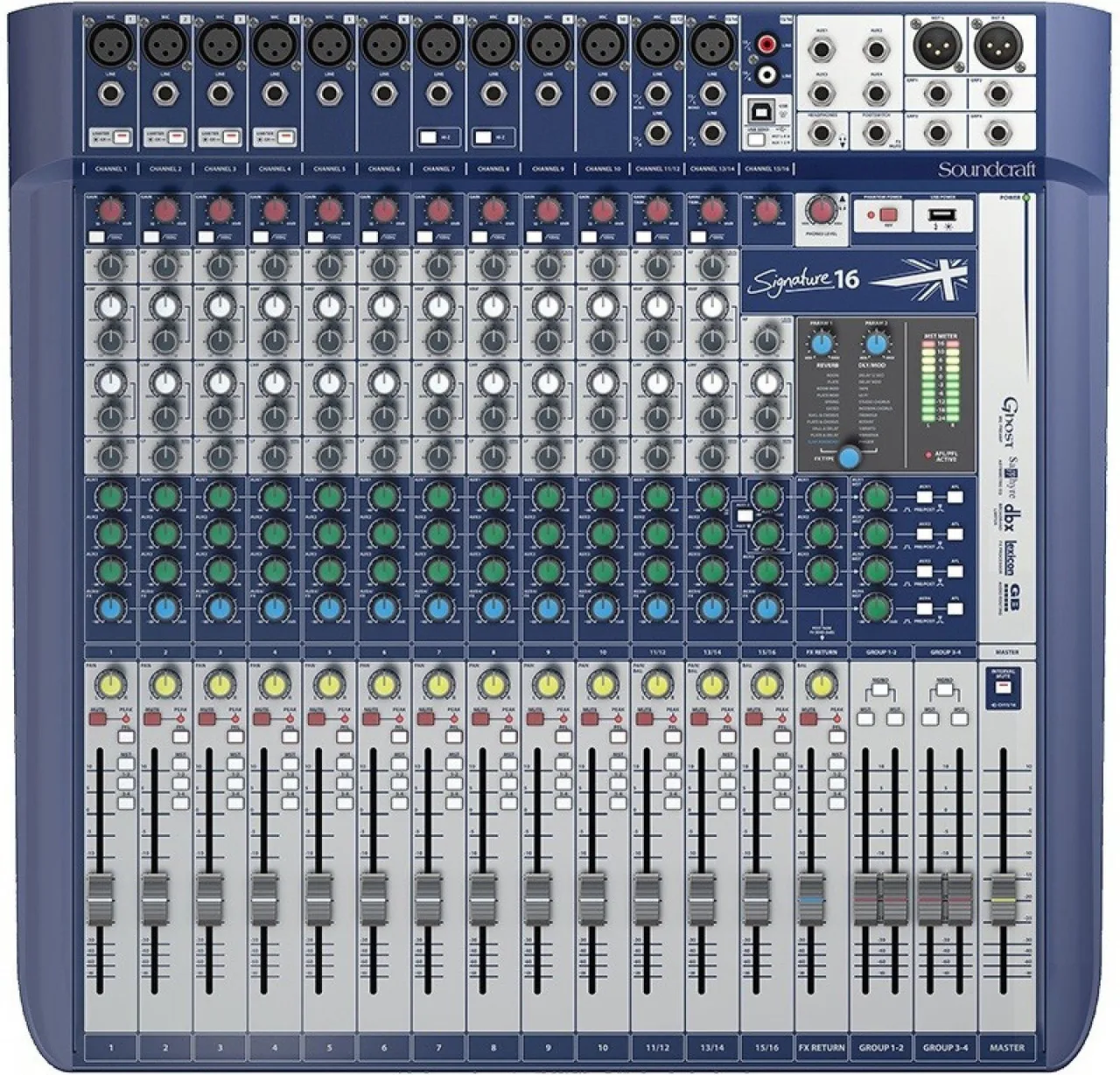 Soundcraft Signature 16 16 analog, Lexicon Efekt.  4x Aux, FX return - kvalita