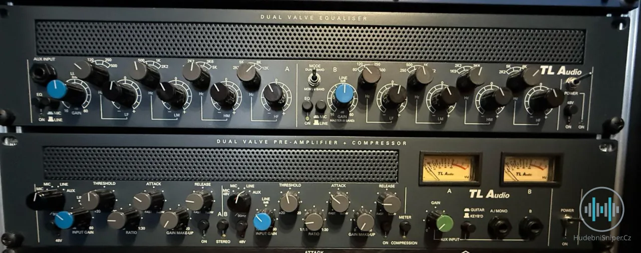 TL Audio DUAL VALVE EQ  a TL Audio DUAL VALVE PREAMPLIFIER - COMPRESOR