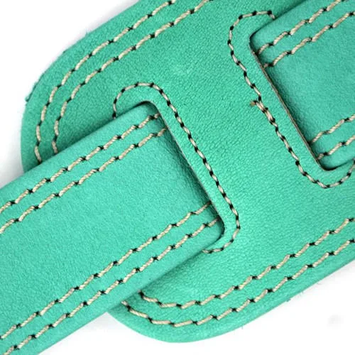 Richter Straps Guitar Strap, Springbreak Nappa, Green