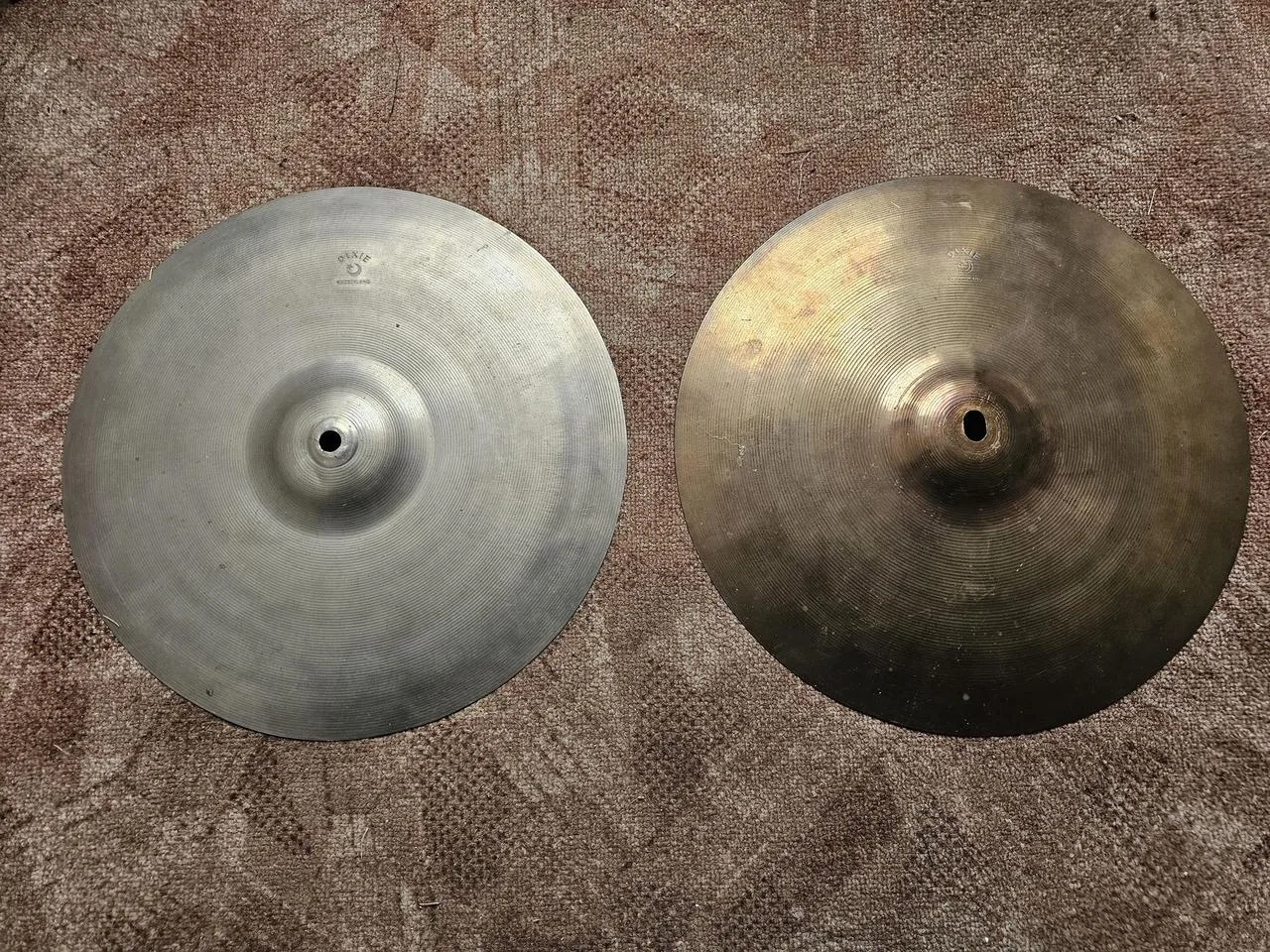 Vintage 14" Dixie (Paiste) HiHat / Crash - 60-te roky