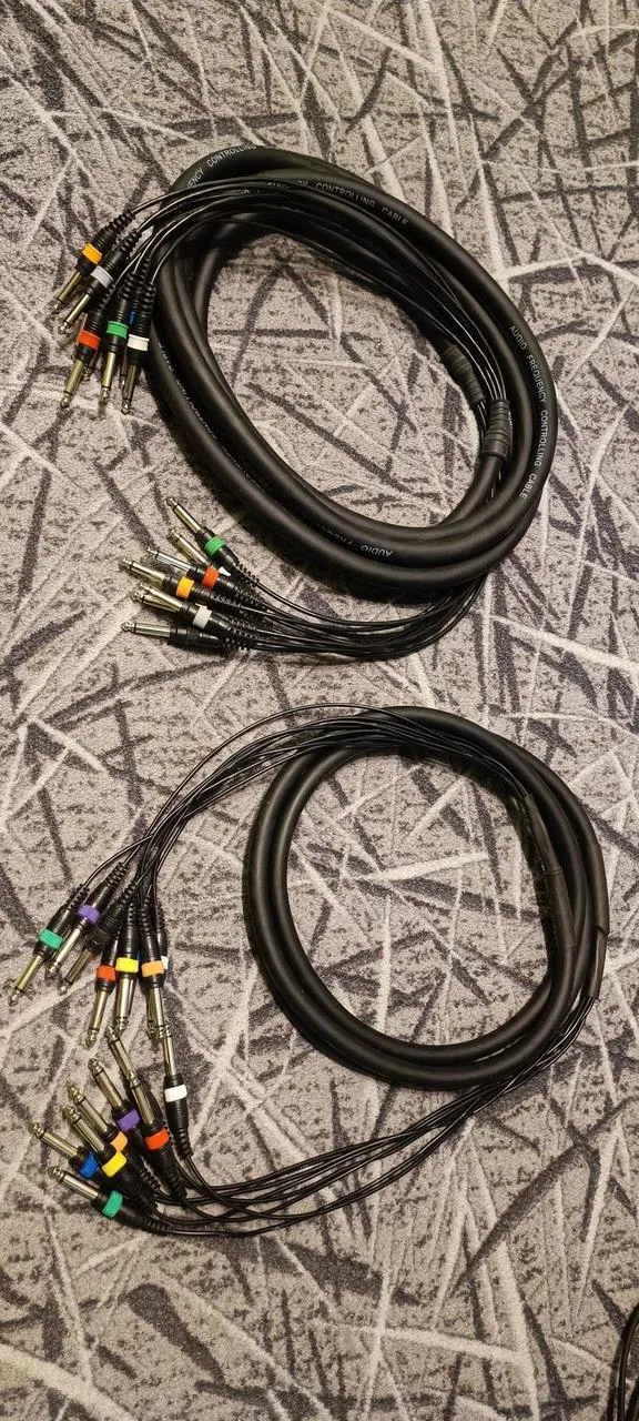 2x multikabel 8x jack 6,3 mm
