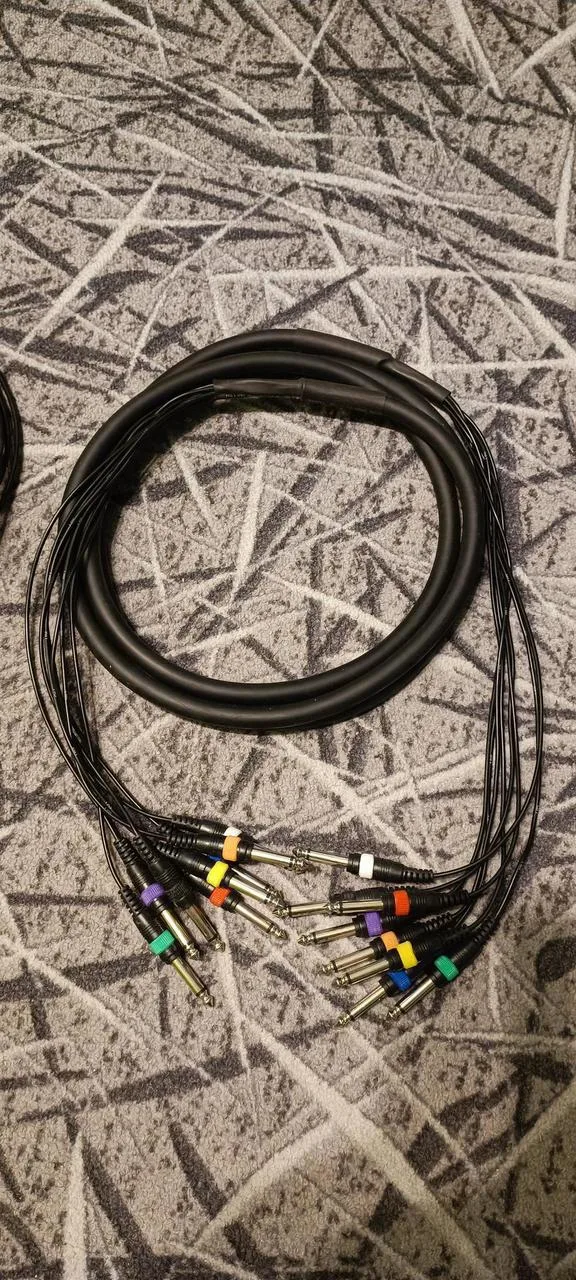 2x multikabel 8x jack 6,3 mm