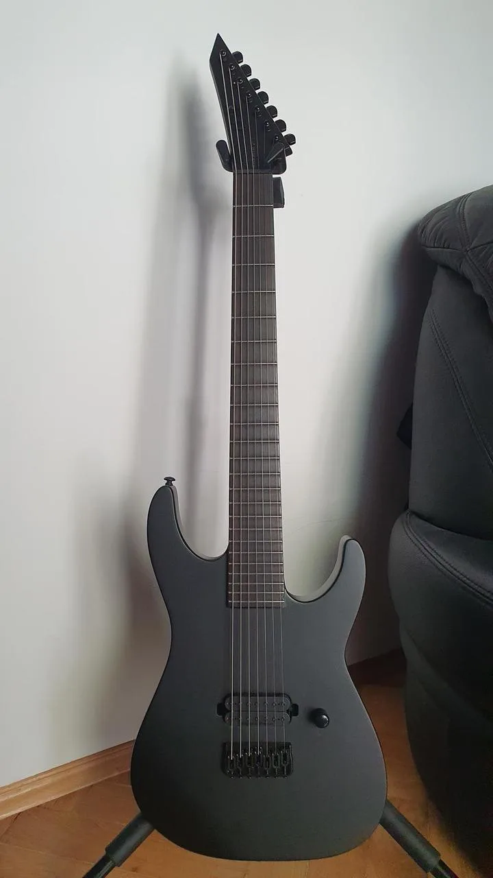 Nehraná barytonová 7strunka ESP LTD M-7HT Black Metal