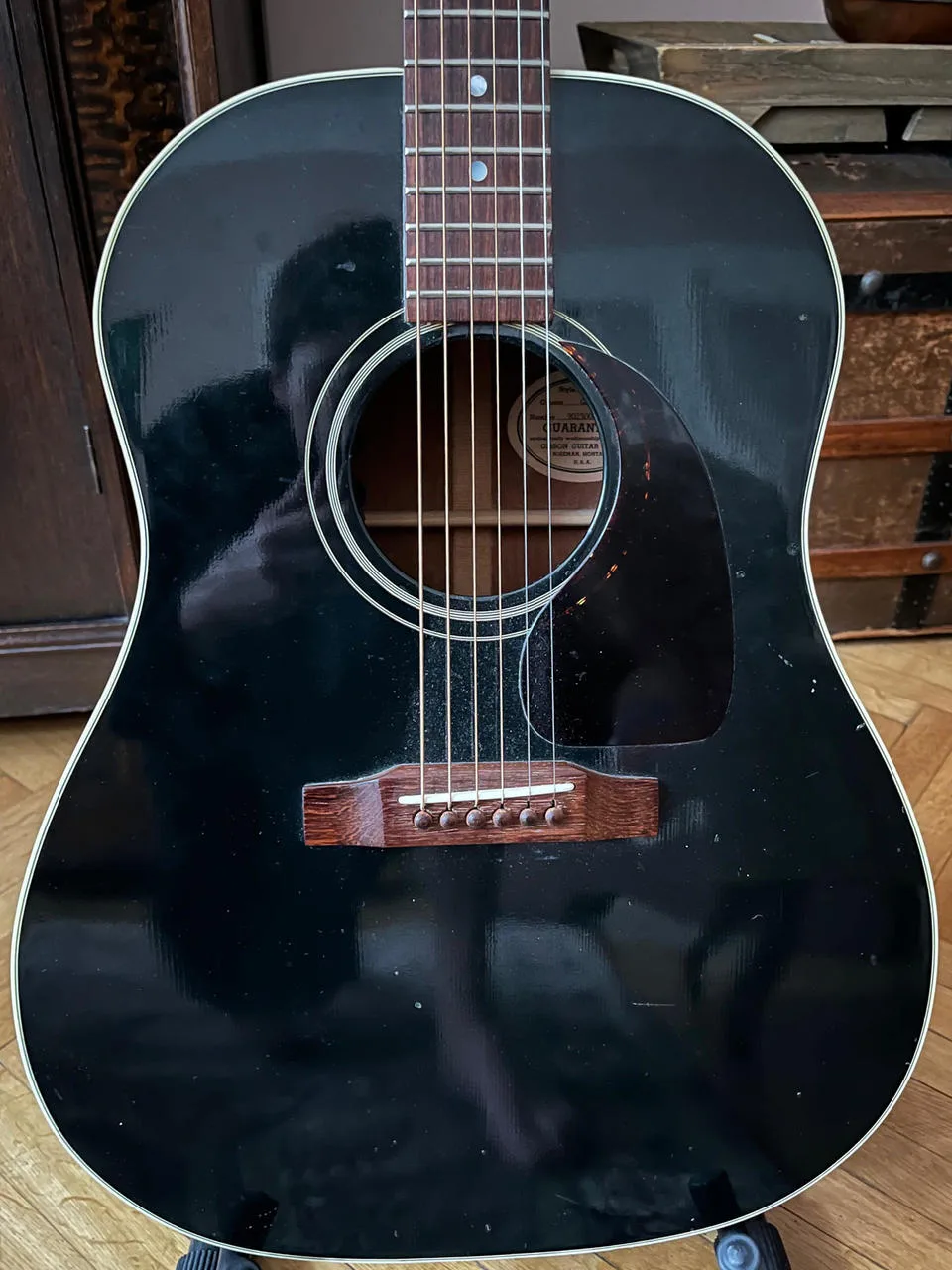 Raritní 1990 Gibson J-45 Factory Black! 4 vyrobený kus