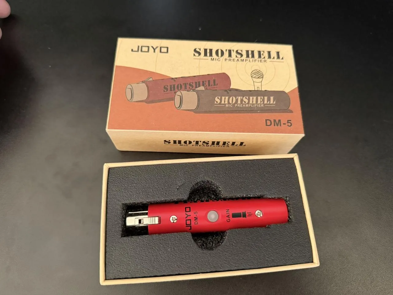 Joyo DM-5 Shotshell Mic Preamp Red