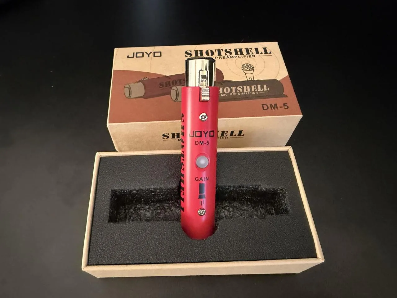 Joyo DM-5 Shotshell Mic Preamp Red