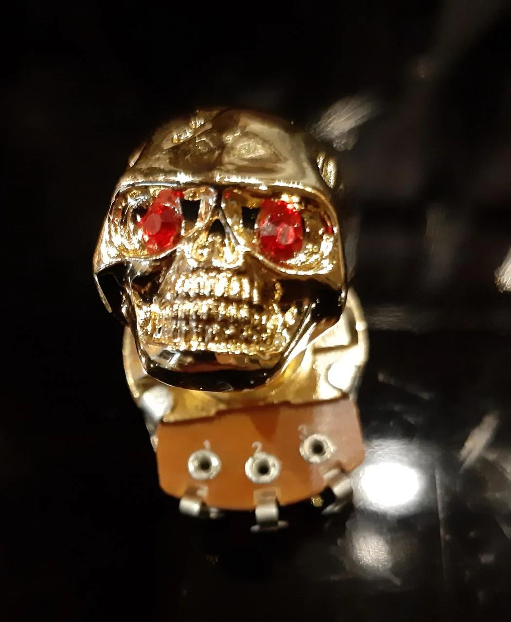 Knoby k potenciometrům Skull Head /gold