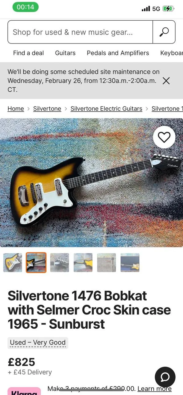 Silvertone 1476 Bobkat 60’s