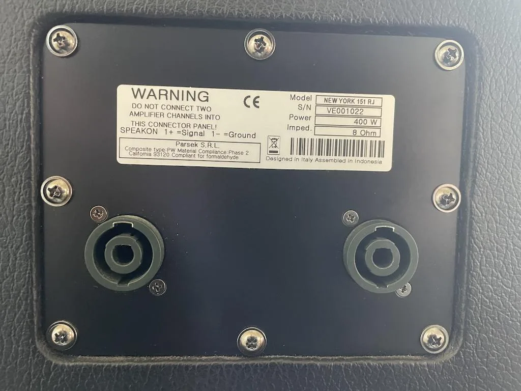Reprobox MarkBass New York 151 RJ - 400W / 8Ohm, SPL 101dB