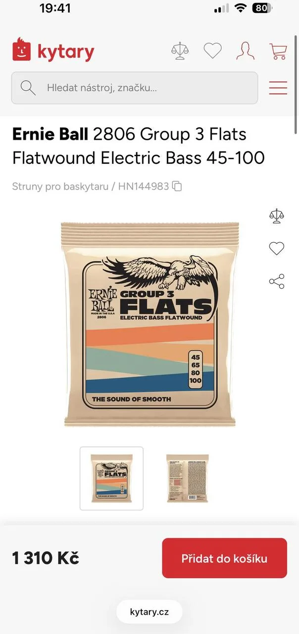 Ernie Ball 2806 Group 3 Flats Flatwound 45-100