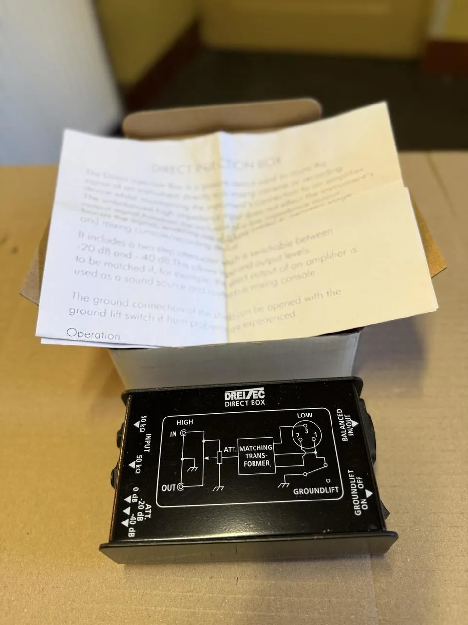 DREI EC Direct Box je pasivní DI box