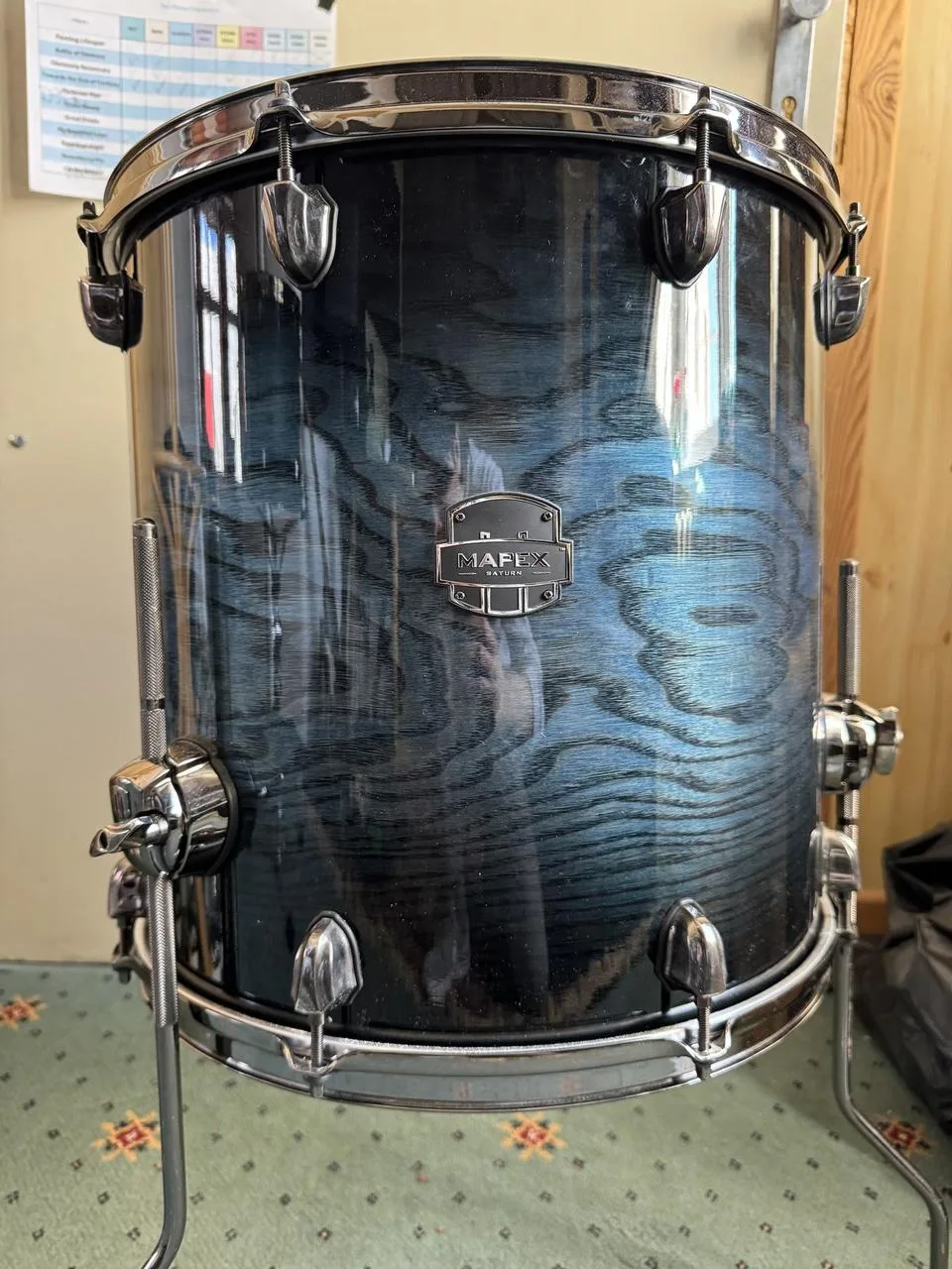 Mapex Saturn IV Exotic Floor Tom 16x16" (DeepWater Ash Burl)
