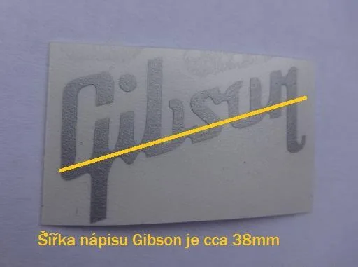 Samolepící nápisy a znaky Gibson (zlatá a stříbrná matná)