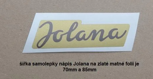 Samolepící nápis Jolana