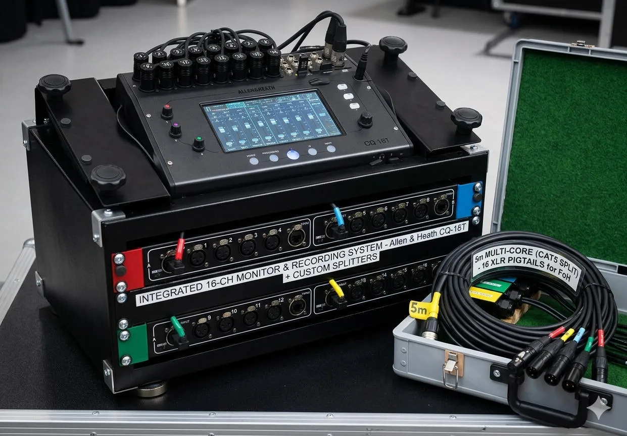 Allen & Heath CQ-18T + CAT5 splitter + kabeláž a transport